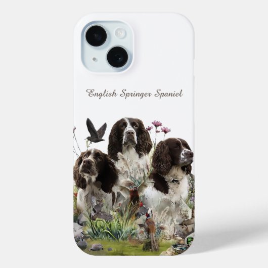 Spaniels "English Springer", Art Case-Mate iPhone Hülle (Rückseite)