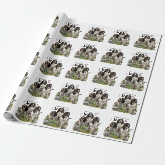 Spaniels "English Springer", Art Geschenkpapier (Ungerollt)