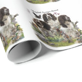 Spaniels "English Springer", Art Geschenkpapier (Rolleneckpunkt)