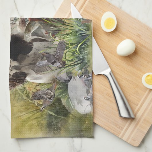 Spaniels "English Springer", Art Geschirrtuch (Viertel Falte)