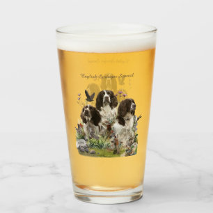 Spaniels "English Springer", Art Glas