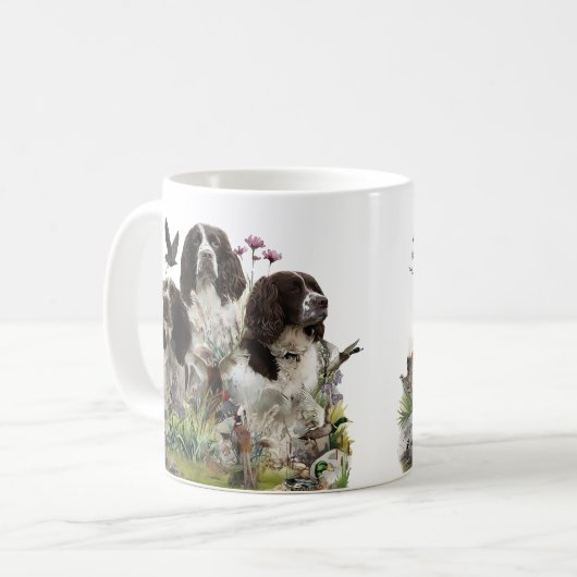 Spaniels "English Springer", Art Kaffeetasse (Vorderseite Links)