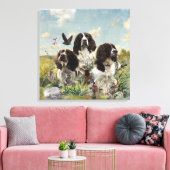 Spaniels "English Springer", Art Leinwanddruck (Insitu (Wohnzimmer))