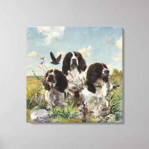 Spaniels "English Springer", Art Leinwanddruck