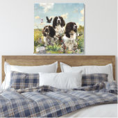 Spaniels "English Springer", Art Leinwanddruck (Insitu (Schlafzimmer))