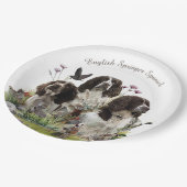Spaniels "English Springer", Art Pappteller (Schrägansicht)