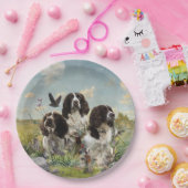 Spaniels "English Springer", Art Pappteller (Party)