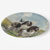 Spaniels "English Springer", Art Pappteller (Schrägansicht)