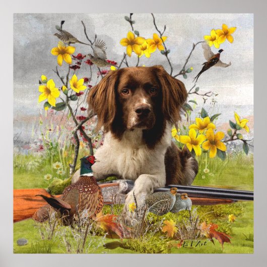Spaniels "English Springer", Art Poster (Vorne)