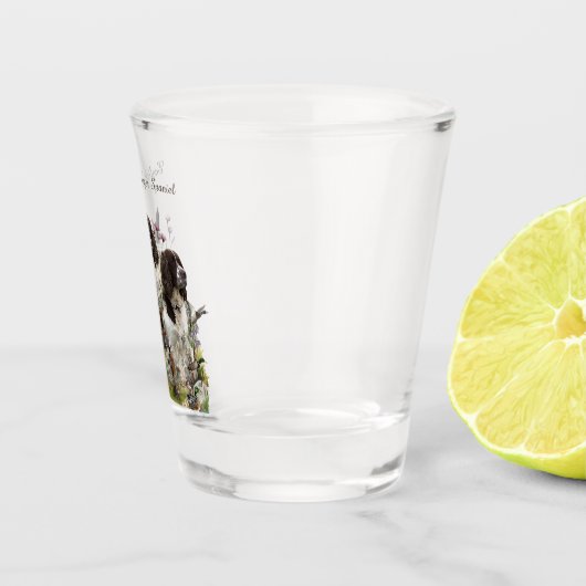 Spaniels "English Springer", Art Schnapsglas (Rechts)