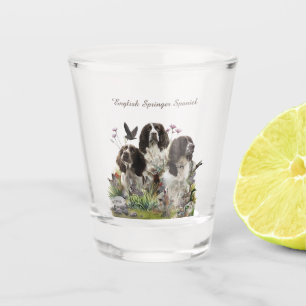 Spaniels "English Springer", Art Schnapsglas