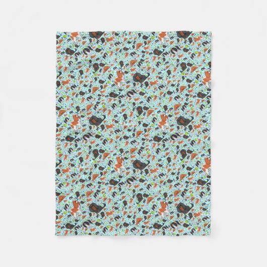 Spaniels in Blau Fleecedecke (Vorderseite)