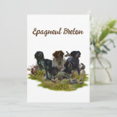 Spaniels in der Bretagne, Vogeljagd Einladung (Stehend Vorderseite)