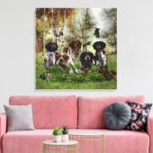 Spaniels in der Bretagne, Vogeljagd Leinwanddruck (Insitu (Wohnzimmer))