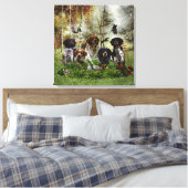 Spaniels in der Bretagne, Vogeljagd Leinwanddruck (Insitu (Schlafzimmer))