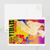 Spanien 1955 Sevilla April Fair Poster Postkarte (Vorne/Hinten)