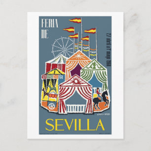 Spanien 1960 Sevilla-Festival-Plakat Postkarte