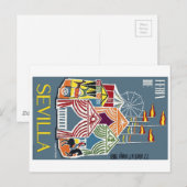 Spanien 1960 Sevilla Festival Poster Postkarte (Vorne/Hinten)