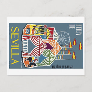 Spanien 1960 Sevilla Festival Poster Postkarte