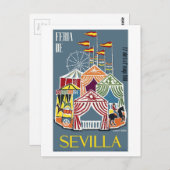 Spanien 1960 Sevilla Festival Poster Postkarte (Vorne/Hinten)