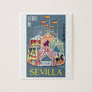 Spanien 1960 Seville Festival Plakat Puzzle