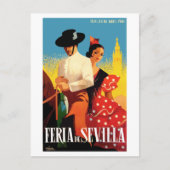 Spanien 1961 Sevilla April Fair Poster Postkarte (Vorderseite)