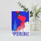 Spanien 1964 Sevilla April Fair Poster Postkarte (Stehend Vorderseite)