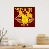 Spanien 2010 Großes Plakat für Fußballfans (Küche)