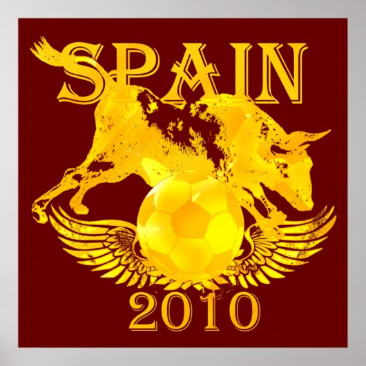 Spanien 2010 Großes Plakat für Fußballfans (Vorne)