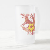 Spanien 2010 mattierte Glasbier-Tasse für Spanier Mattglas Bierglas (VorderseiteRechts)