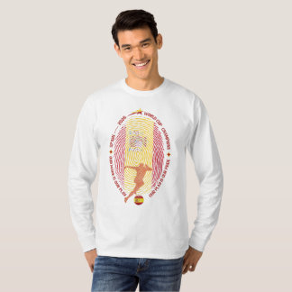 Spanien 2026 Fußball-Champions Fingerabdruck-Kunst T-Shirt