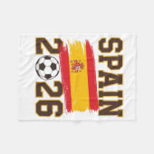 Spanien 2026 Fußball-Design Fleecedecke (Vorderseite (Horizontal))