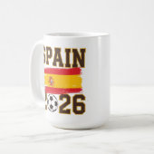 Spanien 2026 Fußball-Design Kaffeetasse (Vorderseite Links)