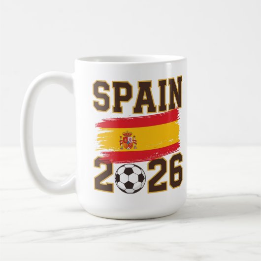 Spanien 2026 Fußball-Design Kaffeetasse (Links)