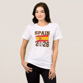 Spanien 2026 Fußball-Design Tri-Blend Shirt (Vorderseite voll)