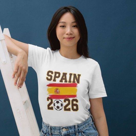 Spanien 2026 Fußball-Design Tri-Blend Shirt