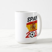 Spanien 2026 Fußballfan-Design mit Flaggenfarben Kaffeetasse (VorderseiteRechts)