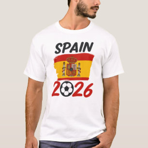 Spanien 2026 Fußballfan-Design mit Flaggenfarben T-Shirt
