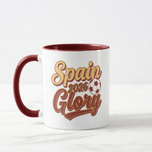 Spanien 2026 Ruhm Vintage Fußball Kaffeetasse