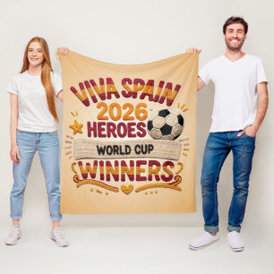 Spanien 2026 Weltmeister Fleece-Decke Fleecedecke