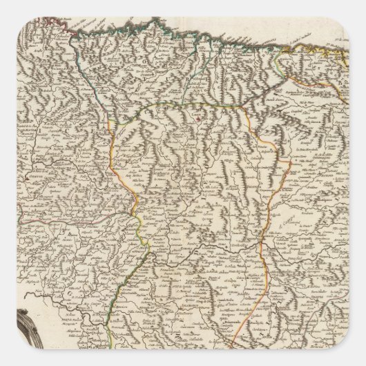 Spanien 6 quadratischer aufkleber (Vorderseite)