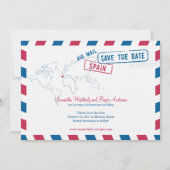 Spanien Air Mail Hochzeit speichern Datum Save The Date (Vorderseite)