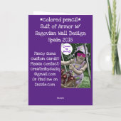 Spanien - Anzug des Rüstungsstifts Karte (Rückseite)