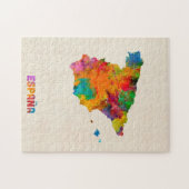 Spanien-Aquarell-Karte Puzzle (Horizontal)