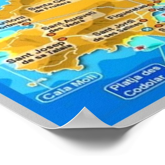 Spanien - Balearen - Ibiza - Eivissa - Poster (Ecke)