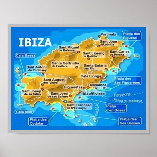 Spanien - Balearen - Ibiza - Eivissa - Poster (Vorne)