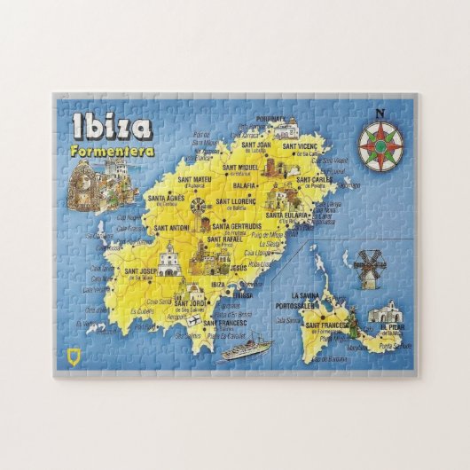Spanien - Balearen - Ibiza - Eivissa - Puzzle (Horizontal)