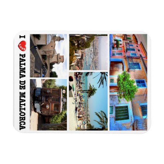 Spanien - Balearen - Mallorca - I Liebe - Magn Magnet (Horizontal)
