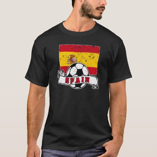 Spanien: BALL UND FLAG VERTEILT T-Shirt (Vorderseite)