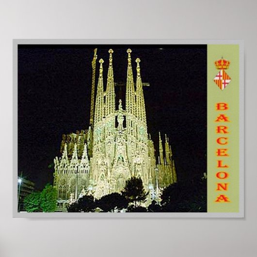 Spanien - Barcelona - Basilica Sagrada Familia - Poster (Vorne)